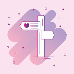  Signpost line icon