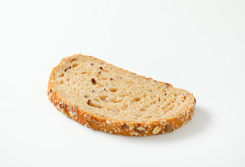 Slice of whole grain bread