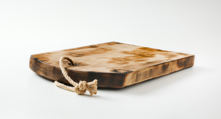 Rustic wooden cutting board or serving tray