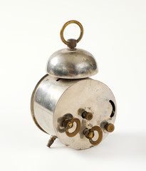 Back of an old alarm clock