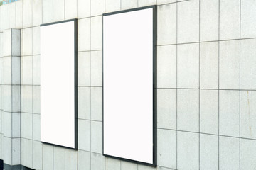 blank billboard on the city street