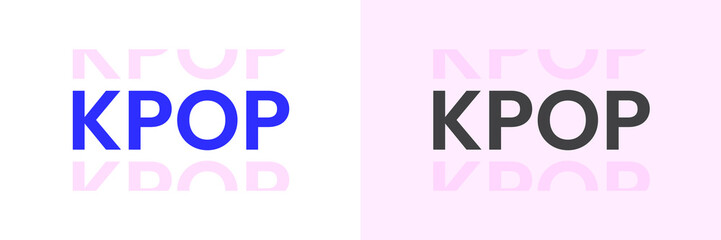 K-pop genre word typography in minimal style.