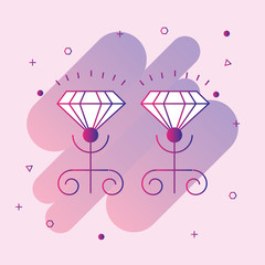  Shining diamond outline icon
