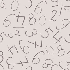 Vector repeat seamless numbers pattern print background © Doeke