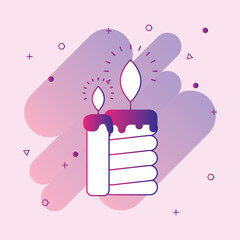  Candle line icon