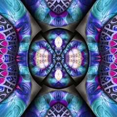 3D render plastic ornament background tile