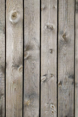 Empty vintage wood background with texture of flat gray boards - natural wooden surface of fence. Light brown aged planks texture.