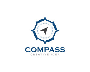 Naklejka premium Compass Logo Design Vector