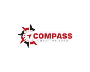 Obraz premium Compass Logo Design Vector
