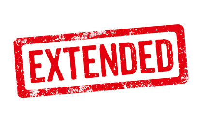 Red stamp on a white background - Extended