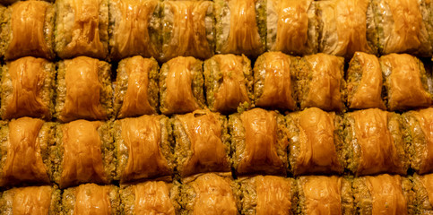 traditional dessert sweet turkish baklava 