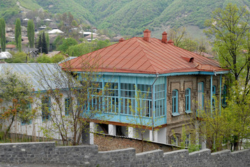 19th century house in Sheki town. Azerbaijan, Caucasus.