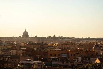 Fototapeta na wymiar Panoramic view of historic center of Rome, Italy