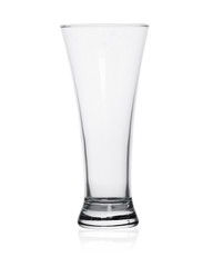 empty glass for beer, or water isolated on white