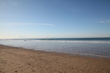 Low tide on Spanish beach in the winter