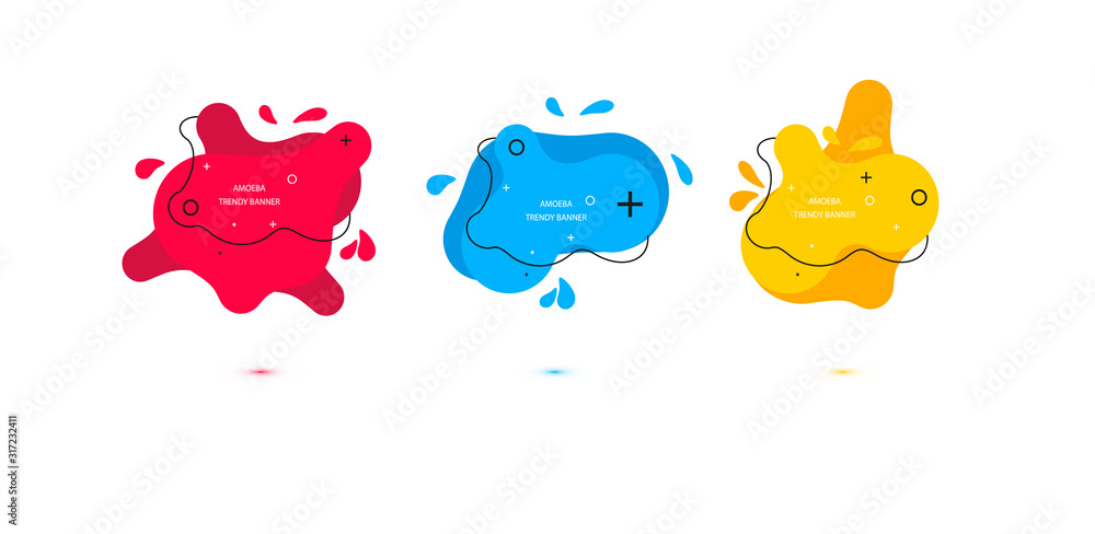 Poster modern set of abstract banners. template ready for use in web or print design. vector bright templat