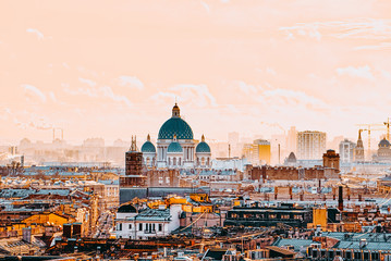Panoramic view from the roof of St. Isaac's Cathedral. Saint Petersburg. Russia.