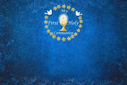 First holy communion invitation card.