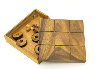 Tic Tac Toe Wooden Board Game XO Cross