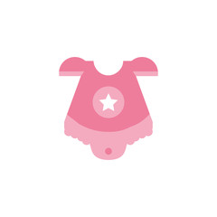 Isolated baby female cloth vector design