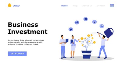 Business Investment Vector Concept Illustration, Suitable for web landing page, ui,  mobile app, editorial design, flyer, banner, and other related occasion