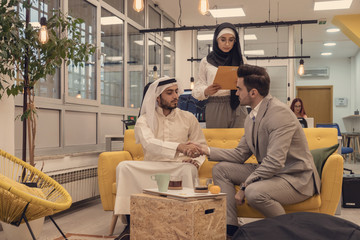 Arab business people in a meeting