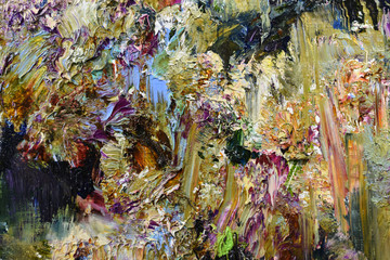 Rough strokes of oil paint on canvas. Background 6.