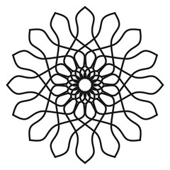 Abstract mandala on white background