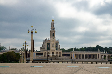 Portugal, Fatima Church,  view of Basilica of the Fatima Virgin Mary Rosary, Sanctuary of Our Lady...