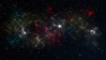 Naklejka premium beautiful of universe filled with the stars, nebula and galaxy in night sky