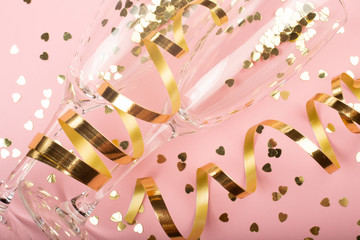 Valentines day champagne