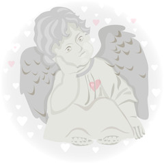 illustration of retro love background for happy valentines day card