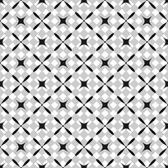 Square ornamental seamless pattern. Abstract geometric background design. Modern stylish abstract texture. Monochrome template for prints, textiles, wrapping, wallpaper, website. Vector illustration.