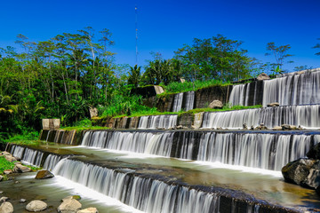 Grojogan Watu Purbo is a multi-storey river dam and is one of the tourist destinations located in Sleman, Yogyakarta