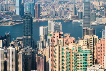 cityscape of HongKong, Hong Kong skyline  aerial
