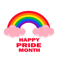 Fairytale Rainbow Vector Illustration.  LGBT world pride day. Equality of sexual minorities in society is a sociological aspect of life.