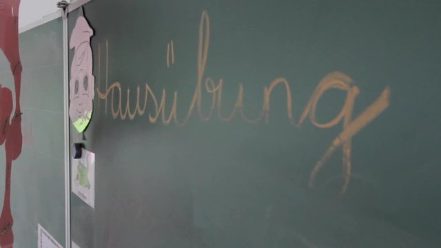 Haus&uuml;bung Schultafel