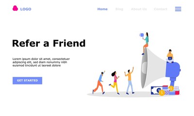 Refer a Friend Vector Illustration Concept, Suitable for web landing page, ui,  mobile app, editorial design, flyer, banner, and other related occasion