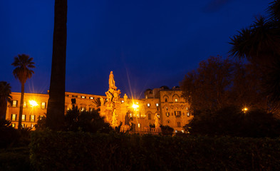Fototapeta na wymiar The Norman Palace or Royal Palace of Palermo
