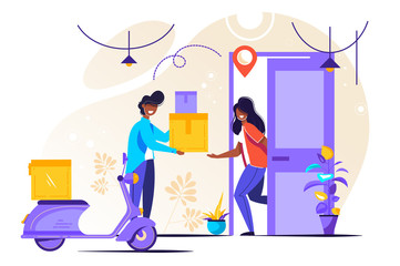 Delivery service vector illustration
