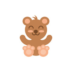 Isolated bear toy vector design