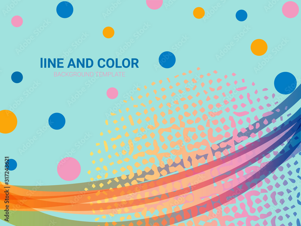 Poster wavy lines and dots background. abstract design element for poster or banner. modern vector illustra