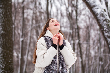 Fashion young girl in the winter time