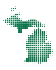 Fototapeta na wymiar Karte von Michigan