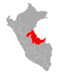Karte von Ucayali in Peru
