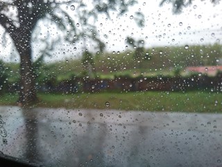 Raindrop on the window car