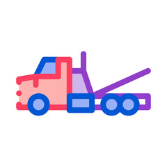 Tow Trick Service Icon Vector. Outline Tow Trick Service Sign. Isolated Contour Symbol Illustration