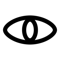 Unique open eye icon, illustration, vector