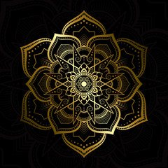 Mandala Pattern In Golden Thai Applied Art Style