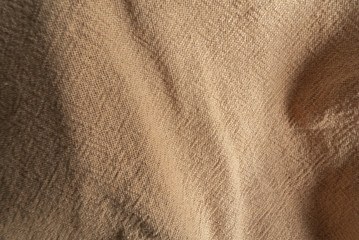 Brown Wrinkled Fabric Cloth Backgorund